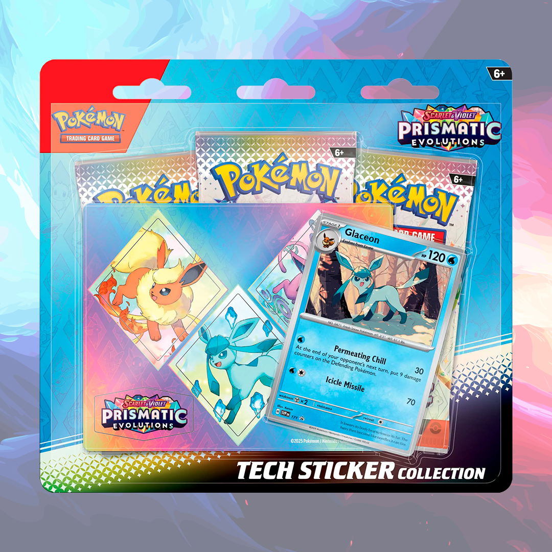 [PREVENTA] - PRISMATIC EVOLUTIONS TECH STICKER BOX INGLES