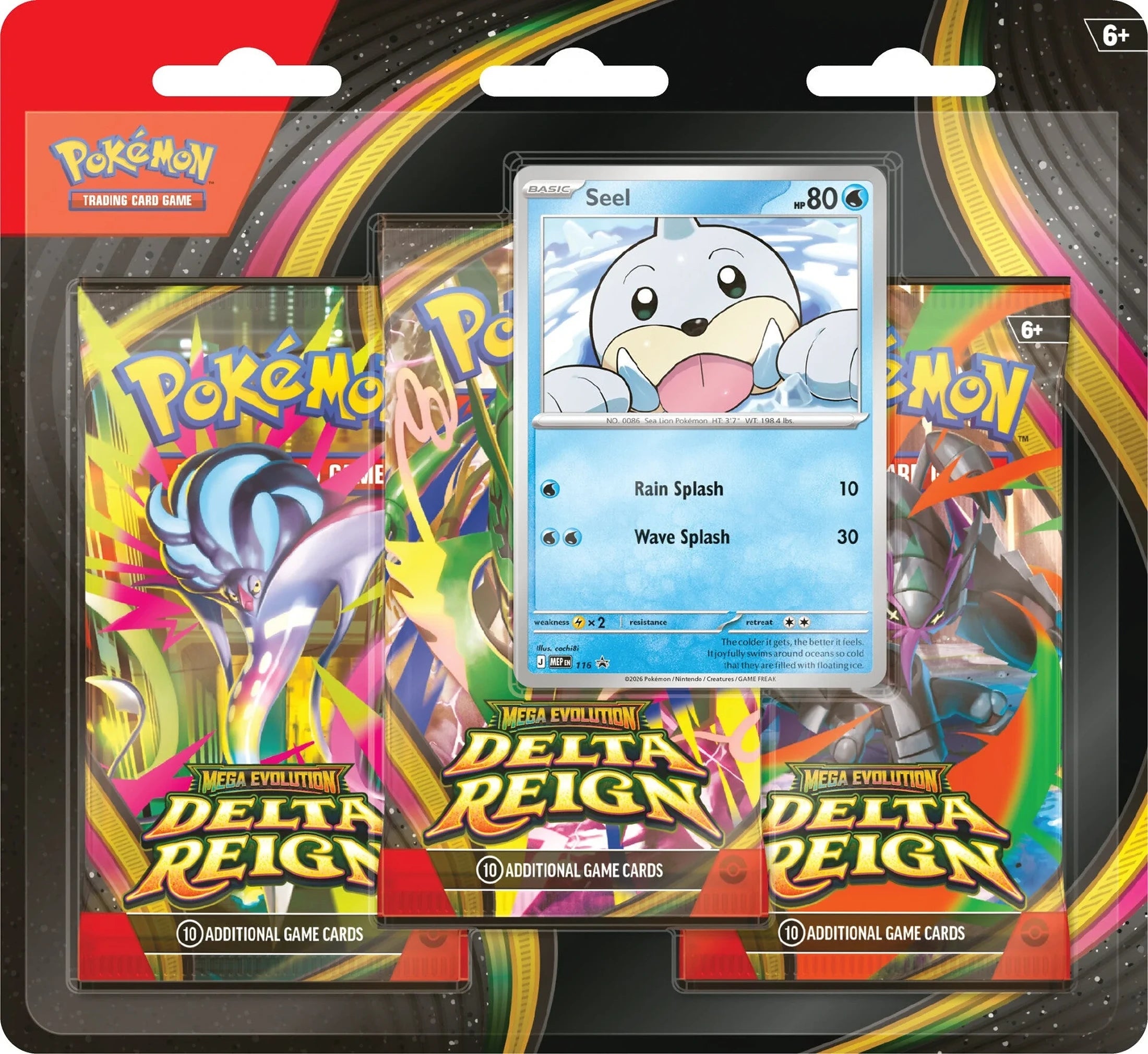 Pokémon TCG Mega Evolution — Delta Reign — 3-Pack Blister — Inglés